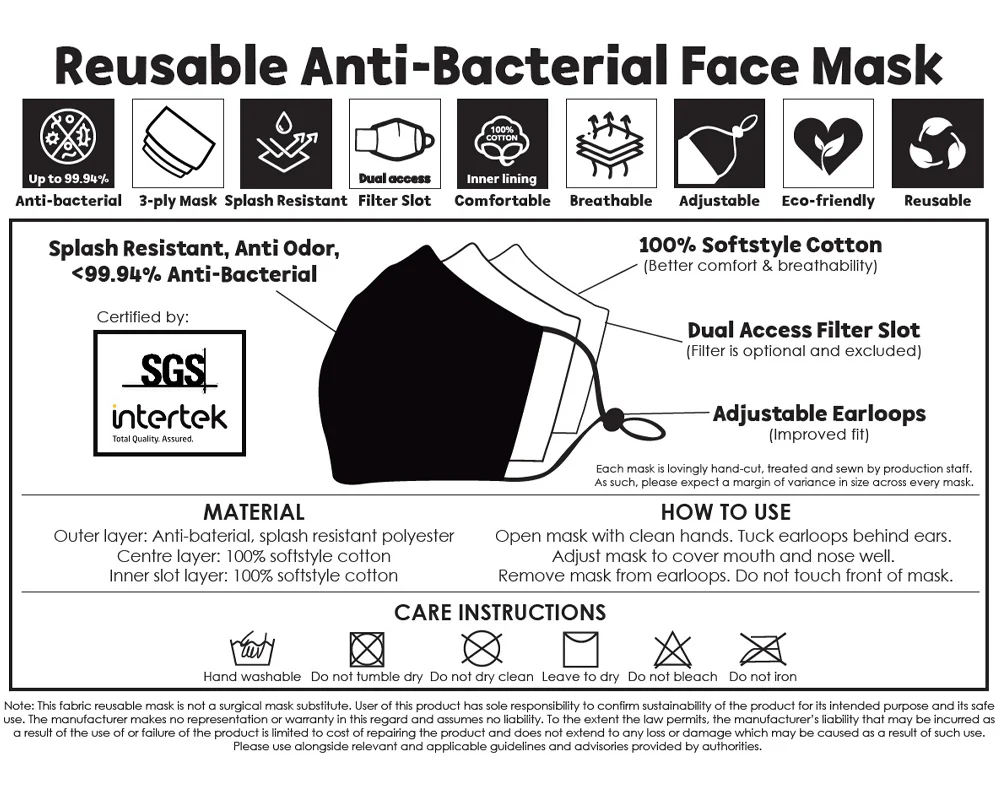 Royals Reusable 3-Ply Mask (Kids Size) - Image 3