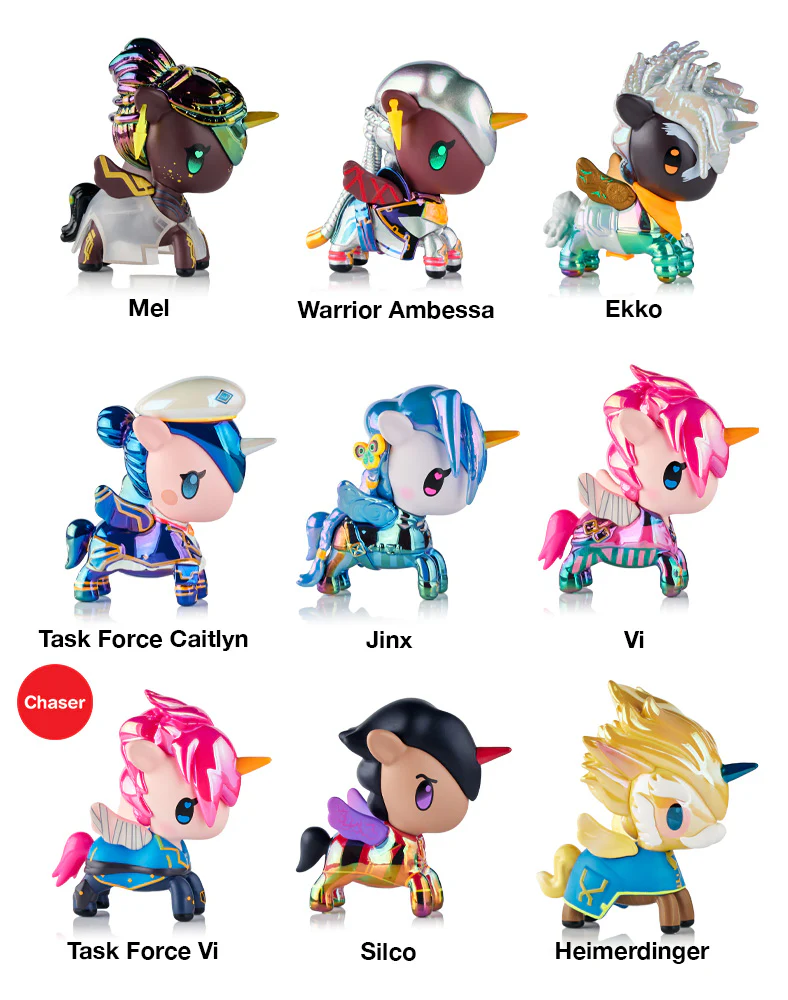 tokidoki x ARCANE Unicorno Black Light Chrome Blind Box - Image 2