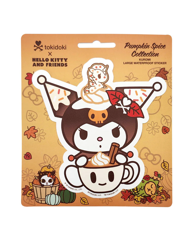 tokidoki x Hello Kitty and Friends Pumpkin Spice Kuromi Sticker - Image 2